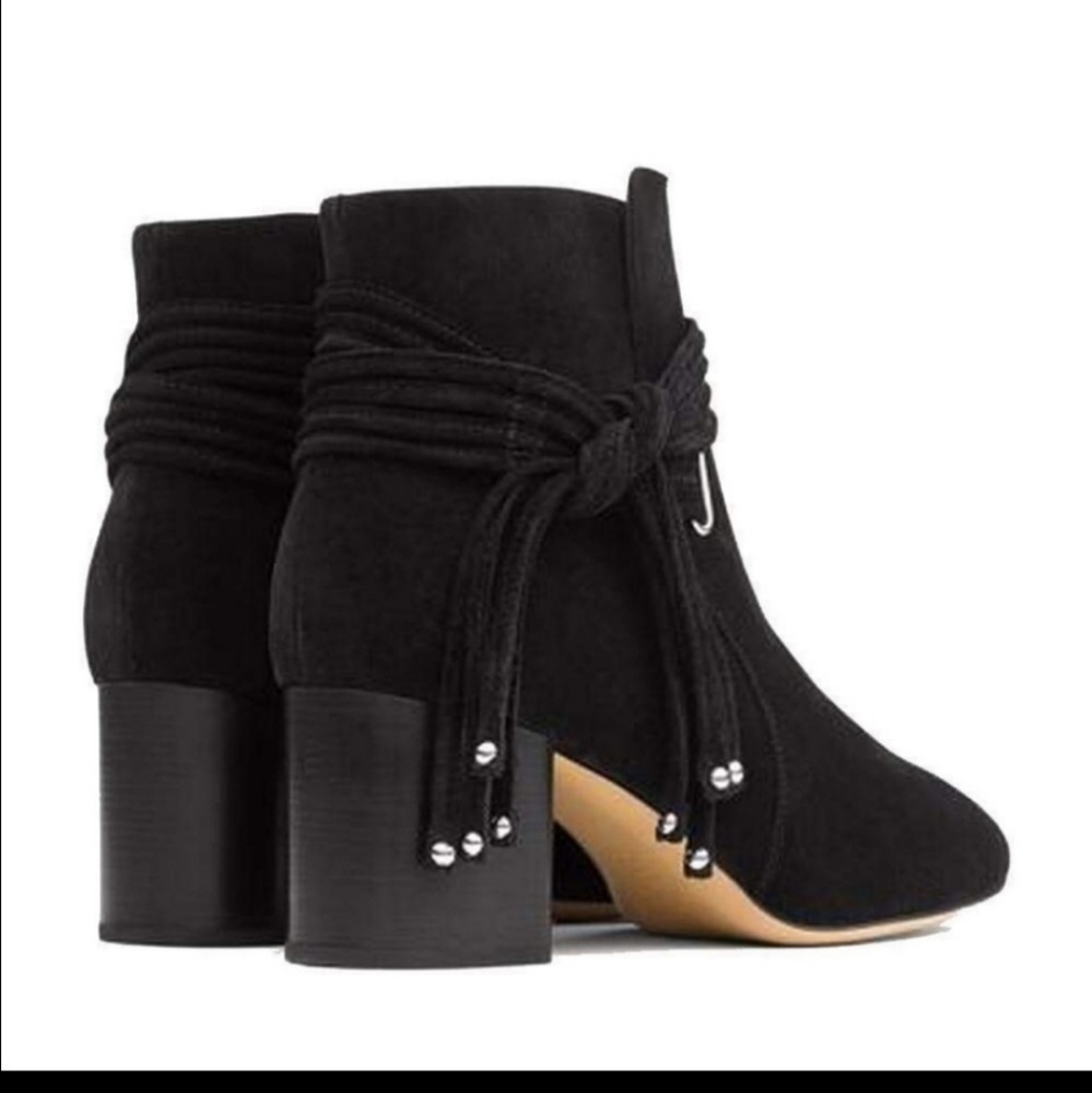 NIB Rag & Bone Dalia II Genuine Suede ankle booties size 9 black - Picture 5 of 8